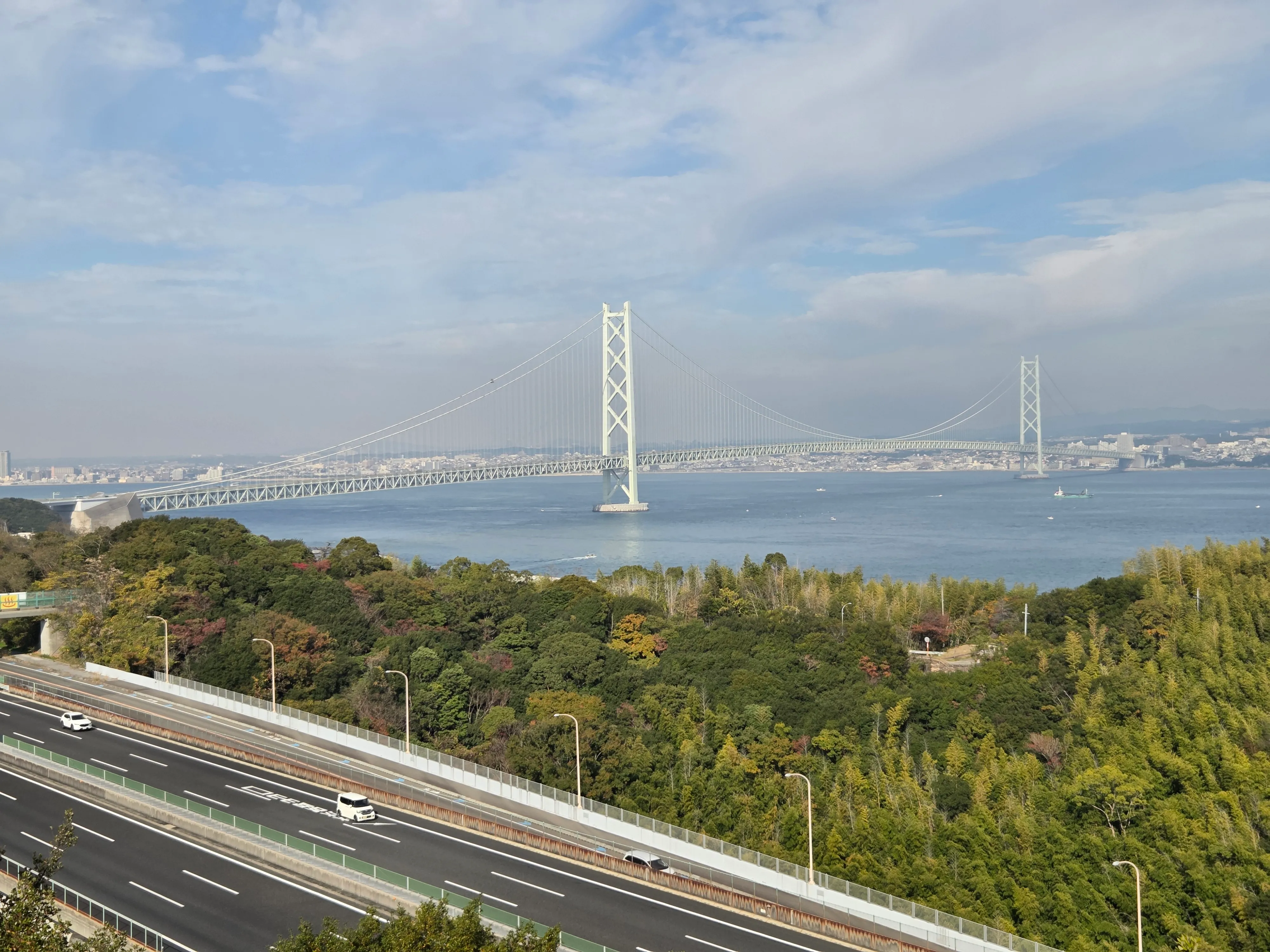 淡路SAから明石海峡大橋